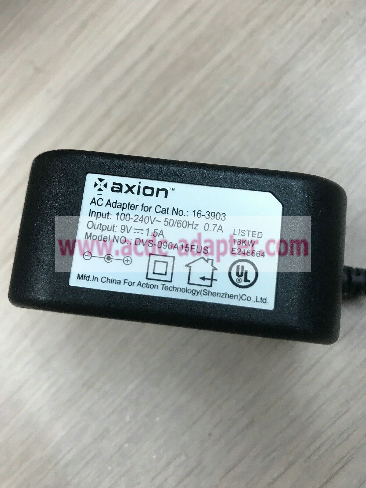 Original 9V 1.5A Axion DVS-090A15FUS AC Power Supply Adapter Charger